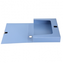 齐心HC-75加厚型PP档案盒A4 75mm单个装蓝色