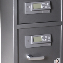 得力（deli）家用双门电子密码保管箱3657（银灰色）