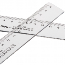 得力（deli）6220  塑料直尺 通用直尺 测量绘图尺子 办公用品 20cm