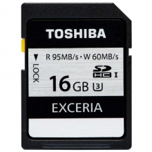东芝（TOSHIBA）EXCERIA 极至瞬速 U3 SDHC-16G 读95M写60M 支持4K高清