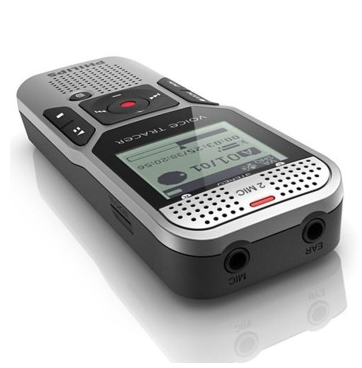 飞利浦（PHILIPS） DVT1000 2GB 双麦克风立体声 PCM线性录音 数字降噪录音笔 银色