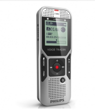 飞利浦（PHILIPS） DVT1000 2GB 双麦克风立体声 PCM线性录音 数字降噪录音笔 银色