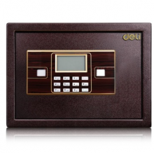 得力 DELI 33118 电子密码保管箱 全钢防盗 钥匙密码双保护