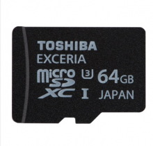 东芝 TOSHIBA 64G EXCERIA TF MICROSDXC 存储卡 UHS CLASS10 -95M S 极至瞬速
