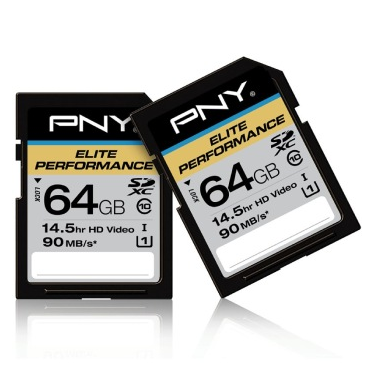 必恩威 PNY SDXC 64G 600X UHS-1 CLASS10 极速存储卡读取90MB S 专业摄影机 单反相机用闪存卡