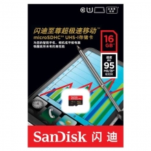 闪迪 SANDISK 16GB UHS-I 至尊超极速移动MICROSDHC TF 存储卡 读速95MB S