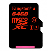 金士顿 KINGSTON 64GB UHS-I U3 CLASS10 TF MICRO SD 高速存储卡 读速90MB S 写入80MB S