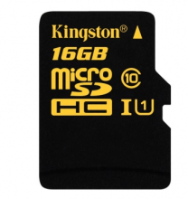 金士顿 KINGSTON 16GB UHS-I CLASS10 TF MICRO SD 高速存储卡 读速90MB S 土豪金