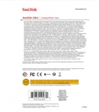 闪迪 SANDISK 16GB 333X 至尊高速CF存储卡 读速50MB S