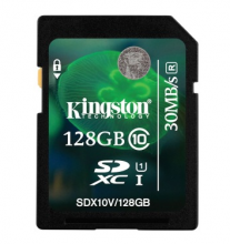 金士顿 KINGSTON 128GB CLASS10 SD存储卡 读速30MB S