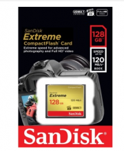 闪迪 SANDISK 128GB 800X 至尊极速CF存储卡 读速120MB S