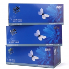 维达（Vinda） V2046B 蓝色经典梦幻盒装抽纸 200抽/盒