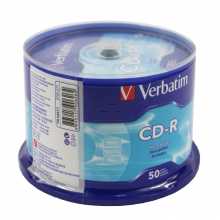 威宝Verbatim可打印CD-R空白刻录光盘52速50片装700M