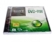 索尼（SONY）DVD+RW 4速 4.7G 可重复擦写 刻录盘 空白光盘 单片厚盒装