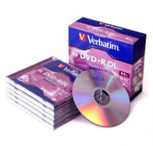 威宝（Verbatim）DVD+R DL 8速 8.5G 5片盒装 刻录盘
