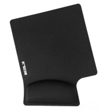 宜客莱（ECOLA）MPD-014PBK黑色 14°人体工学护腕型鼠标垫