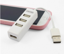 优越者（UNITEK）Y-2146 苹果笔记本/超级本迷你直插式 4口USB HUB集线器(白色)