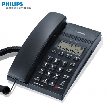飞利浦 CORD040 固定电话座机 办公商务 免提电话 免电池