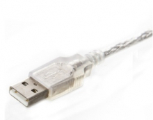 USB2.0方口打印机数据线/连接线  透明1.8米