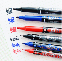 晨光（M&G）记号笔 双头细杆勾线笔 标记笔 马克笔 学生文具 办公用品 MG2130 1盒12支装