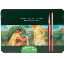 马可（Marco）3120-48TN 雷诺阿系列 水溶性48色彩色铅笔/填色笔 铁盒装
