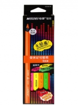 马可 9205B 粗三角铅笔 特种6色荧光彩铅
