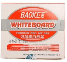 宝克（BAOKE） MP399 可加墨白板笔 24支装 黑/红/蓝色