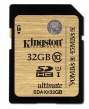 金士顿（Kingston）读速90MB/s 32GB UHS-I Class10 SD高速存储卡 土豪金