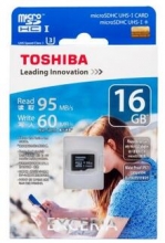 东芝（TOSHIBA） 16G EXCERIA TF（microSDHC）存储卡 U3 -95M/s 极至瞬速