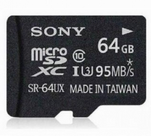 索尼 SONY 64GUX TF MicroSD 高速存储卡(Class10) 读取速度95M写入速度30M