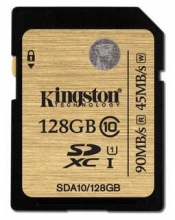 金士顿（Kingston）读速90MB/s 128GB UHS-I Class10 SD高速存储卡 土豪金