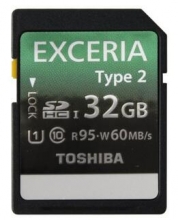 东芝（TOSHIBA）EXCERIA 极至瞬速 U3 SDHC-32G 读95M写60M 支持4K高清