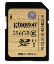 金士顿（Kingston）读速90MB/s 256GB UHS-I Class10 SD高速存储卡 土豪金