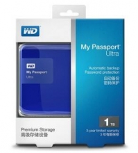 西部数据（WD）My Passport Ultra 升级版 1TB 2.5英寸 贵族蓝 移动硬盘 WDBGPU0010BBL