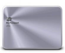 西部数据（WD）My Passport Ultra 金属版USB3.0 1TB 超便携移动硬盘 （银色）WDBTYH0010BSL