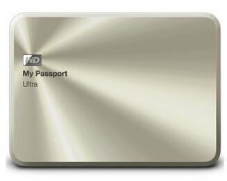 西部数据（WD）My Passport Ultra周年纪念版USB3.0 1TB 超便携移动硬盘 （金色）WDBTYH0010BCG