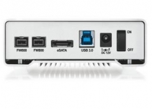 艾客优品 AKITIO 超级钛极光 3.5英寸ESATA+火线1394B+USB3.0外置硬盘盒_银色_其他