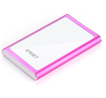 忆捷 EAGET G90 时尚超薄硬加密全金属 USB3.0高速移动硬盘_粉色_500G加密