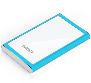 忆捷 EAGET G90 时尚超薄硬加密全金属 USB3.0高速移动硬盘_蓝色_1T