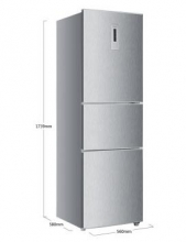 海尔（Haier）BCD-216SDN 216升 三门冰箱 电脑控温 中门 宽幅变温 大冷冻能力低能耗更省钱