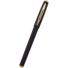 齐心 GP006 磨砂笔杆金领签字笔 0.7mm中性笔黑色