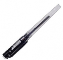 得力(deli)S20 0.7mm透明笔杆子弹头大气中性笔 黑色