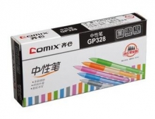 齐心（COMIX）GP328 多彩缤纷中性笔/水笔/签字笔0.5mm12支装 黑色