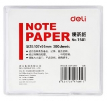 得力(deli)7601 便签纸/便条纸(带盒)(107×96mm)