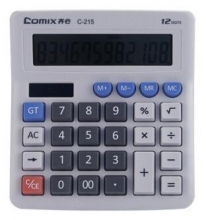 齐心（COMIX）C-215 12位电脑按键光电双驱动计算器灰色