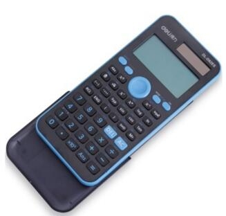 得力（deli）82es 双行大屏幕显示 双电源函数计算器 易拉式保护盖