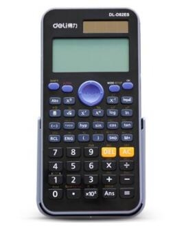 得力（deli）82es 双行大屏幕显示 双电源函数计算器 易拉式保护盖