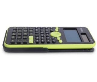 得力（deli）82es 双行大屏幕显示 双电源函数计算器 易拉式保护盖