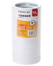 齐心（COMIX）MJ1810-10 棉纸双面胶带18mm*10y(9.1米)10卷/袋