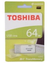 东芝（TOSHIBA）隼系列（UHYBS-64G）U盘 64G 高速优盘 可加密码 白色+OTG线